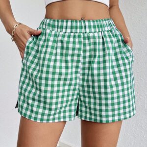 SHEIN Essnce Shorts Décontractés À Imprimé Rayé Pour Femme