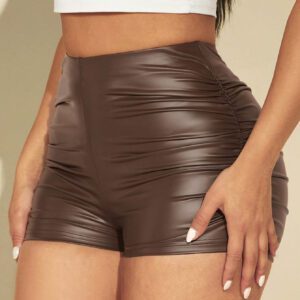 SHEIN SXY Short À Ruché en PU