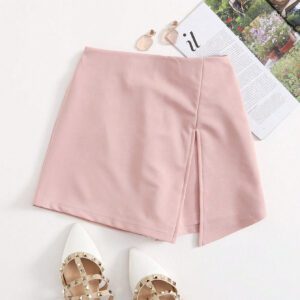 SHEIN Essnce Jupe-short fendue à taille élastique