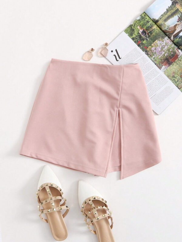SHEIN Essnce Jupe-short fendue à taille élastique