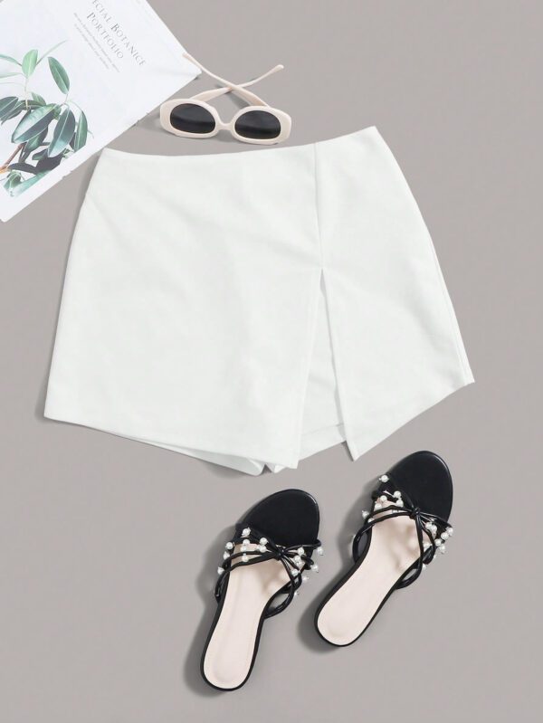 SHEIN Essnce Jupe-short fendue à taille élastique – Image 2