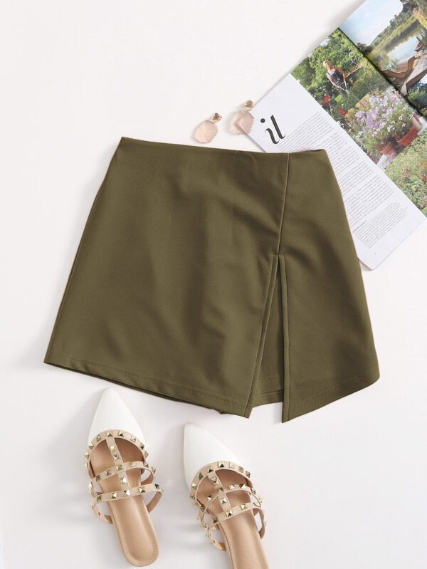 SHEIN Essnce Jupe-short fendue à taille élastique – Image 5