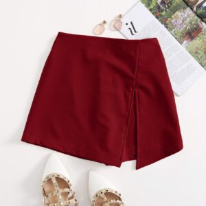 SHEIN Essnce Jupe-short fendue à taille élastique