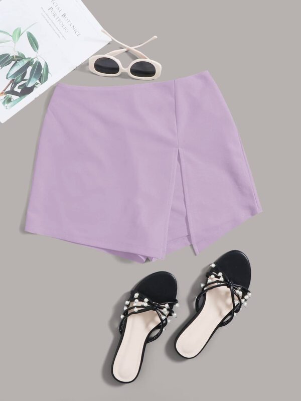 SHEIN Essnce Jupe-short fendue à taille élastique – Image 7