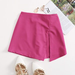 SHEIN Essnce Jupe-short fendue à taille élastique