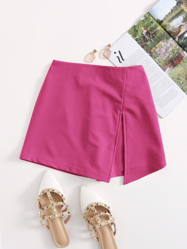 SHEIN Essnce Jupe-short fendue à taille élastique – Image 8