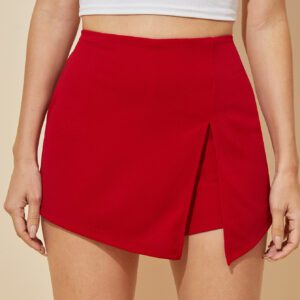 SHEIN Essnce Jupe-short fendue à taille élastique