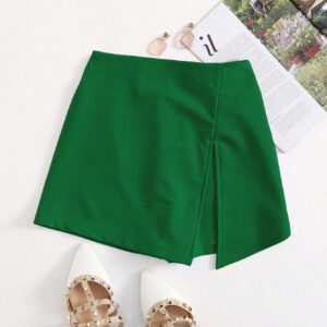 SHEIN Essnce Jupe-short fendue à taille élastique