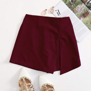SHEIN Essnce Jupe-short fendue à taille élastique