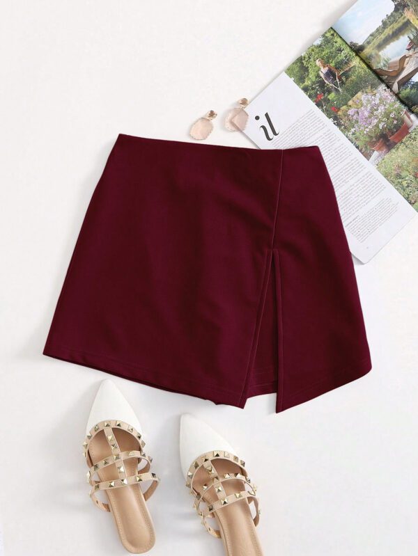 SHEIN Essnce Jupe-short fendue à taille élastique – Image 13