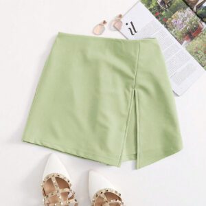 SHEIN Essnce Jupe-short fendue à taille élastique