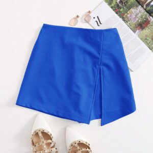 SHEIN Essnce Jupe-short fendue à taille élastique