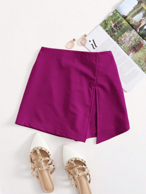 SHEIN Essnce Jupe-short fendue à taille élastique – Image 16