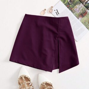 SHEIN Essnce Jupe-short fendue à taille élastique