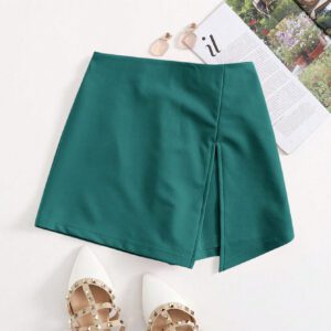 SHEIN Essnce Jupe-short fendue à taille élastique