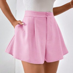 SHEIN Essnce Shorts Décontractés De Couleur Unie