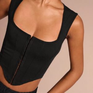 Glamine Gilet tricoté moulant de couleur unie décontracté, pull de Noël chic pour femmes, vêtements d'hiver élégants pour le layering, Top pour femmes en automne