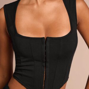 Glamine Gilet tricoté moulant de couleur unie décontracté, pull de Noël chic pour femmes, vêtements d'hiver élégants pour le layering, Top pour femmes en automne