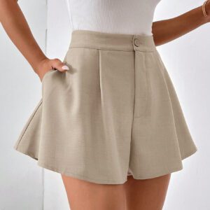 SHEIN Essnce Shorts Décontractés De Couleur Unie