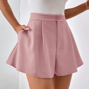 SHEIN Essnce Shorts Décontractés De Couleur Unie