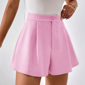 SHEIN Essnce Shorts Décontractés De Couleur Unie