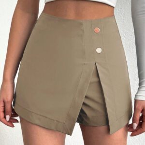 SHEIN Jupon-midi Fendu Devant