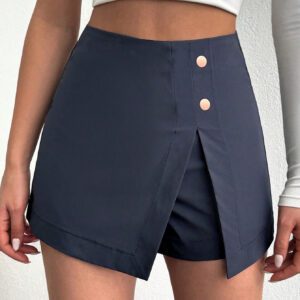SHEIN Jupon-midi Fendu Devant