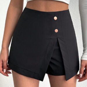 SHEIN Jupon-midi Fendu Devant