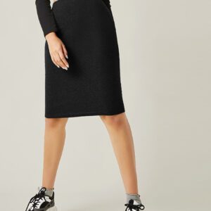SHEIN BASICS Jupe crayon moulant taille haute unie décontractée