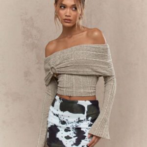 MISSGUIDED Jupe mini moulante imprimée vache