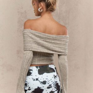 MISSGUIDED Jupe mini moulante imprimée vache