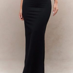 MISSGUIDED Jupe maxi basse avec étiquette logo