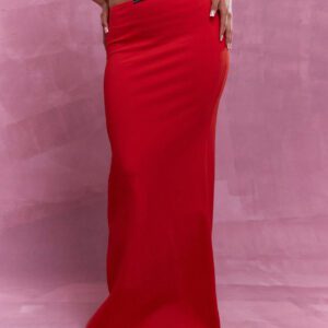 MISSGUIDED Jupe maxi basse avec étiquette logo