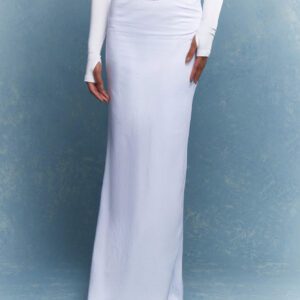 MISSGUIDED Jupe maxi basse avec étiquette logo