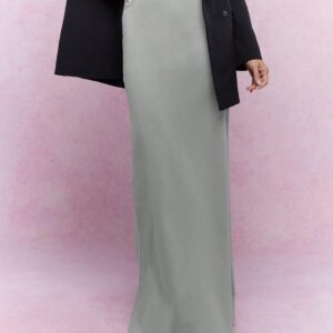 MISSGUIDED Jupe maxi basse avec étiquette logo