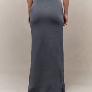MISSGUIDED Jupe maxi basse avec étiquette logo