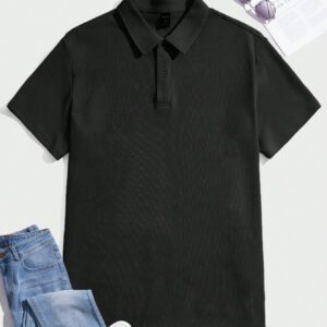 Manfinity UrbanChill Polo à manches courtes tricoté uni pour homme, été