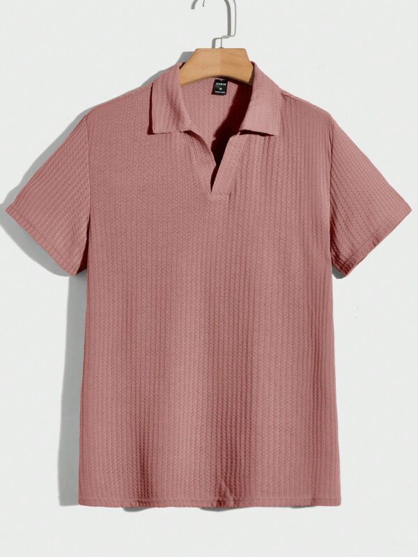 Manfinity RelaxMax Homme Polo unicolore en maille gaufrée – Image 6