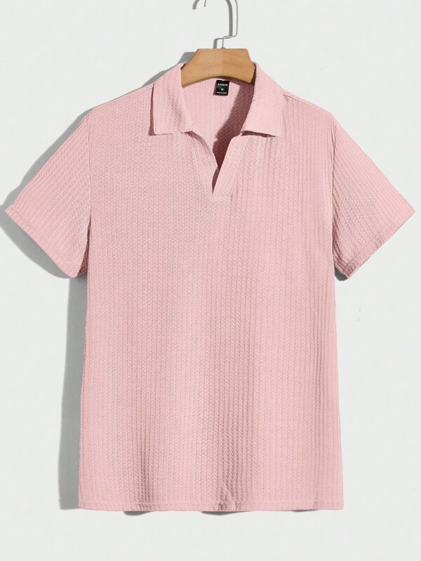 Manfinity RelaxMax Homme Polo unicolore en maille gaufrée – Image 7
