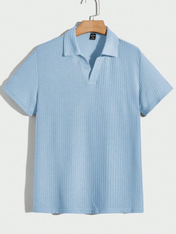 Manfinity RelaxMax Homme Polo unicolore en maille gaufrée – Image 10
