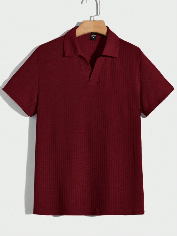 Manfinity RelaxMax Homme Polo unicolore en maille gaufrée – Image 11