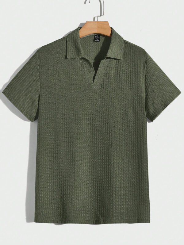 Manfinity RelaxMax Homme Polo unicolore en maille gaufrée – Image 12