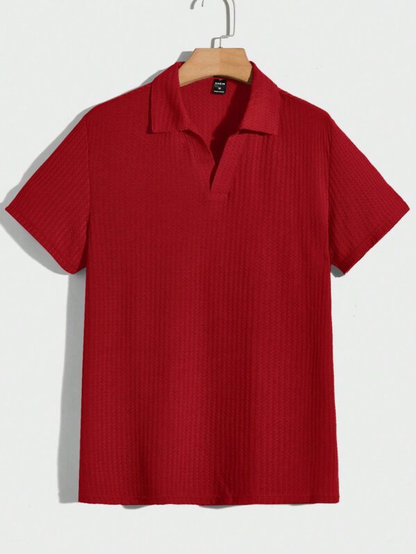 Manfinity RelaxMax Homme Polo unicolore en maille gaufrée – Image 13