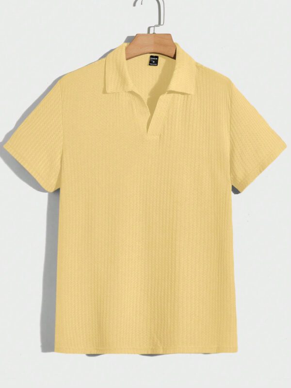 Manfinity RelaxMax Homme Polo unicolore en maille gaufrée – Image 14