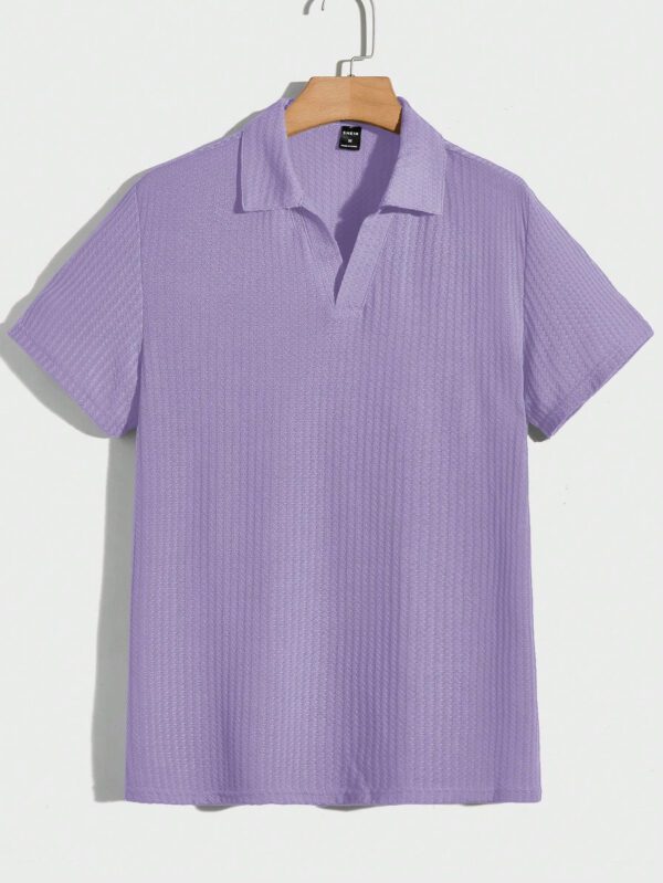 Manfinity RelaxMax Homme Polo unicolore en maille gaufrée – Image 15