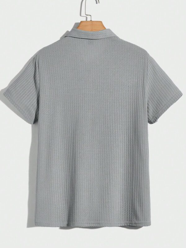 Manfinity RelaxMax Homme Polo unicolore en maille gaufrée – Image 16