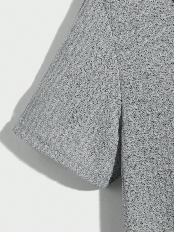 Manfinity RelaxMax Homme Polo unicolore en maille gaufrée – Image 18