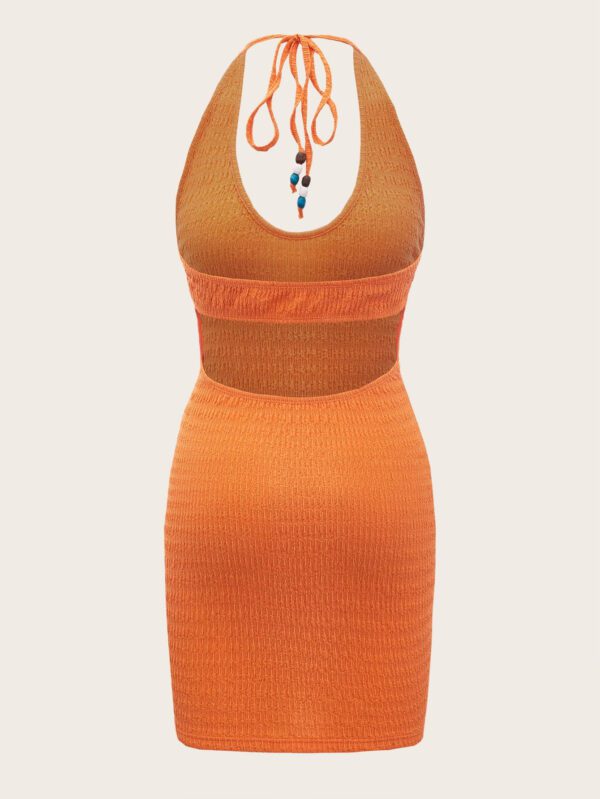 SHEIN ICON Robe moulante dos-nu à nœud découpe cœur – Image 3