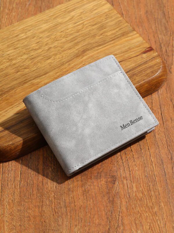Petit portefeuille avec graphique de lettre pour hommes, petit portefeuille de poche, petit porte-monnaie pliant, portefeuille pour femmes portable, argent, espèces, cadeau pour travailleurs de col blanc, pour hommes, étudiants, travail, affaires, déplacement, bureau, anniversaire, couple, Saint-Valentin, fête