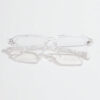 1 pièce Lunettes carrées vintage pour homme à petite monture métallique, décoration simple en verre, accessoires de lunettes anti-lumière bleue à la mode pour usage quotidien